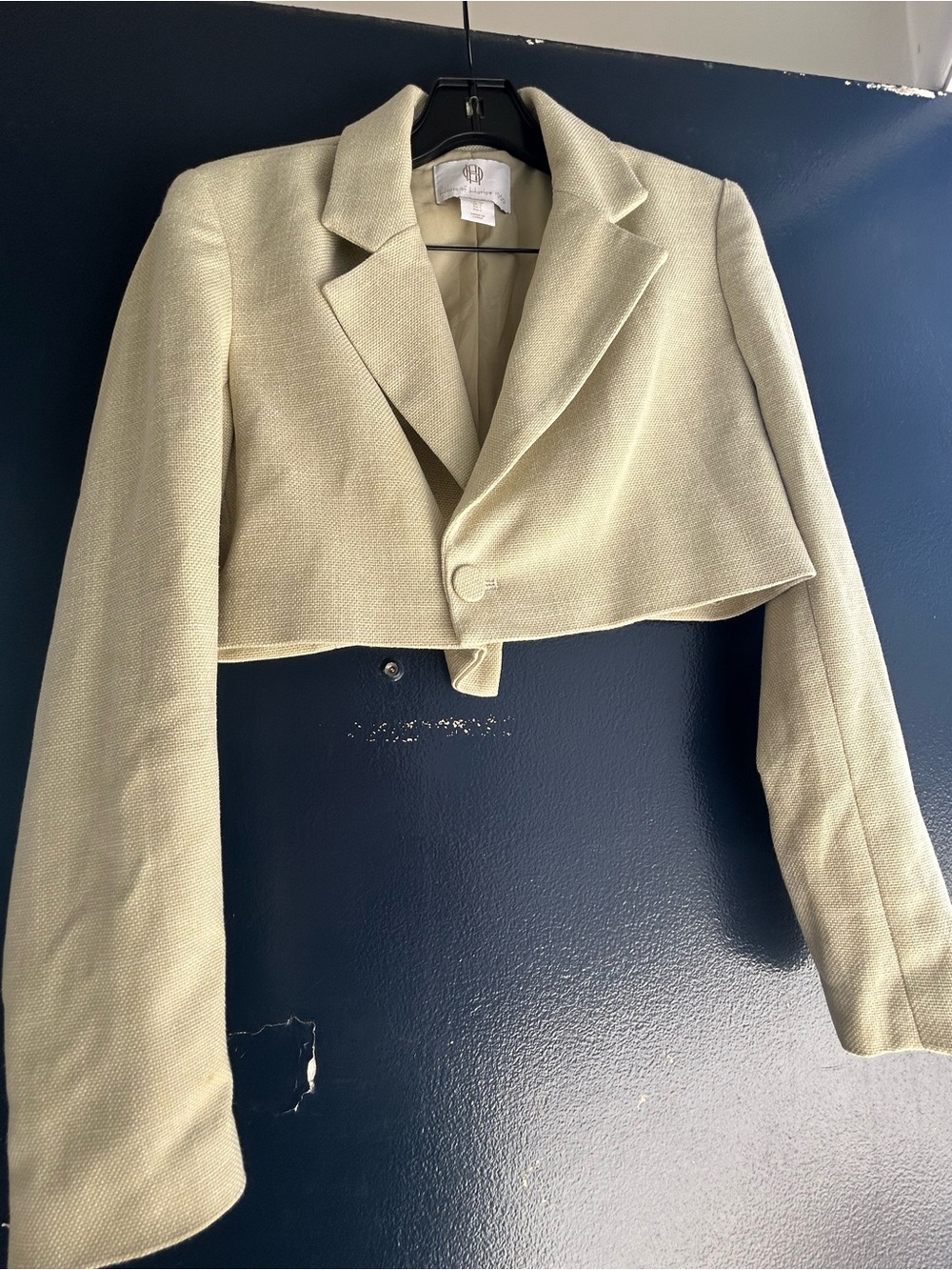 House of Harlow Cropped Light Green Women's Blazer Jacket